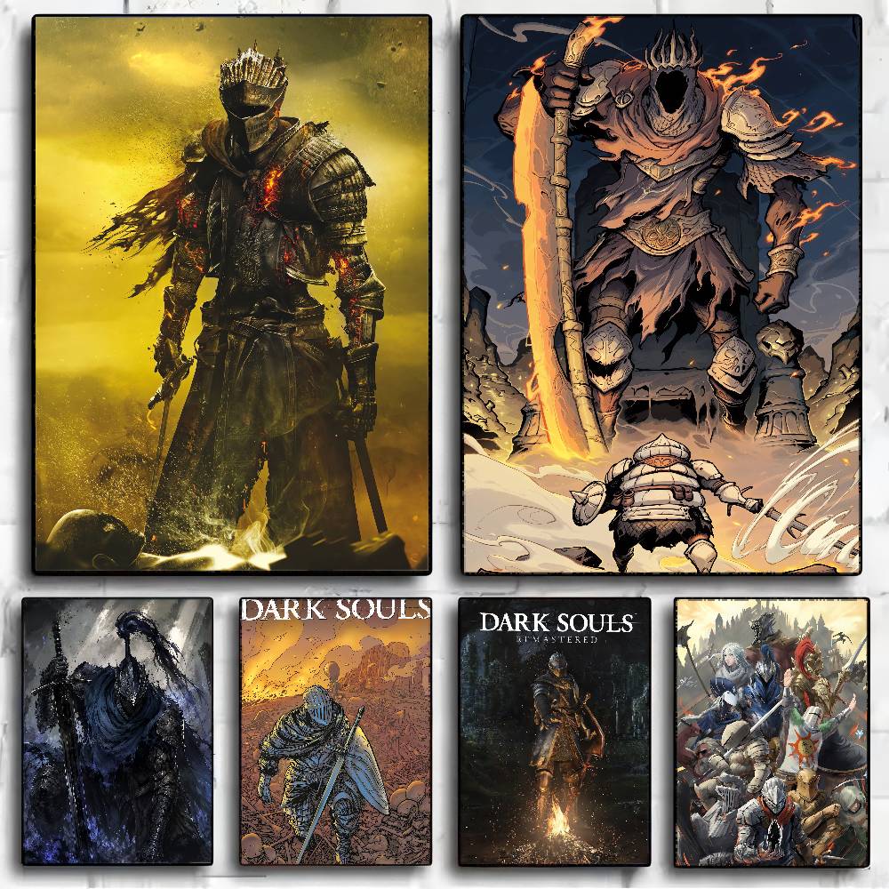 Retro Poster Gaming - Poster Vintage di Dark Souls, Adesivi