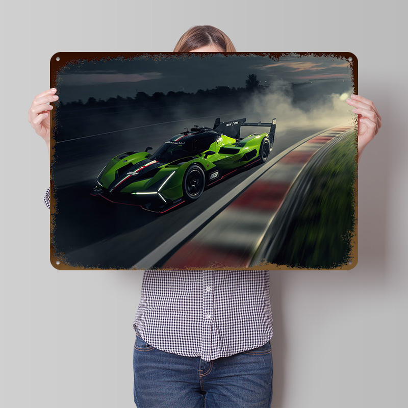 Retro Gaming On - Poster di Auto da Corsa Verde