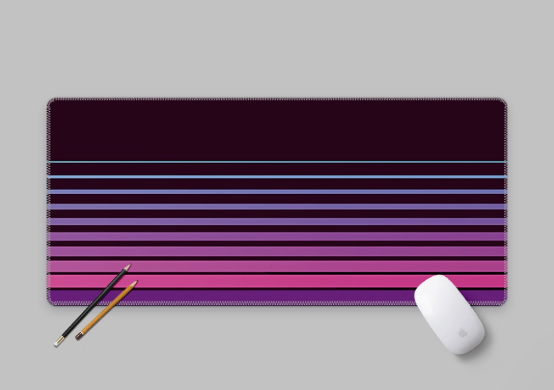 Retro Gaming On - Retro Vintage Stripes Deskmat Mausepad Gamer