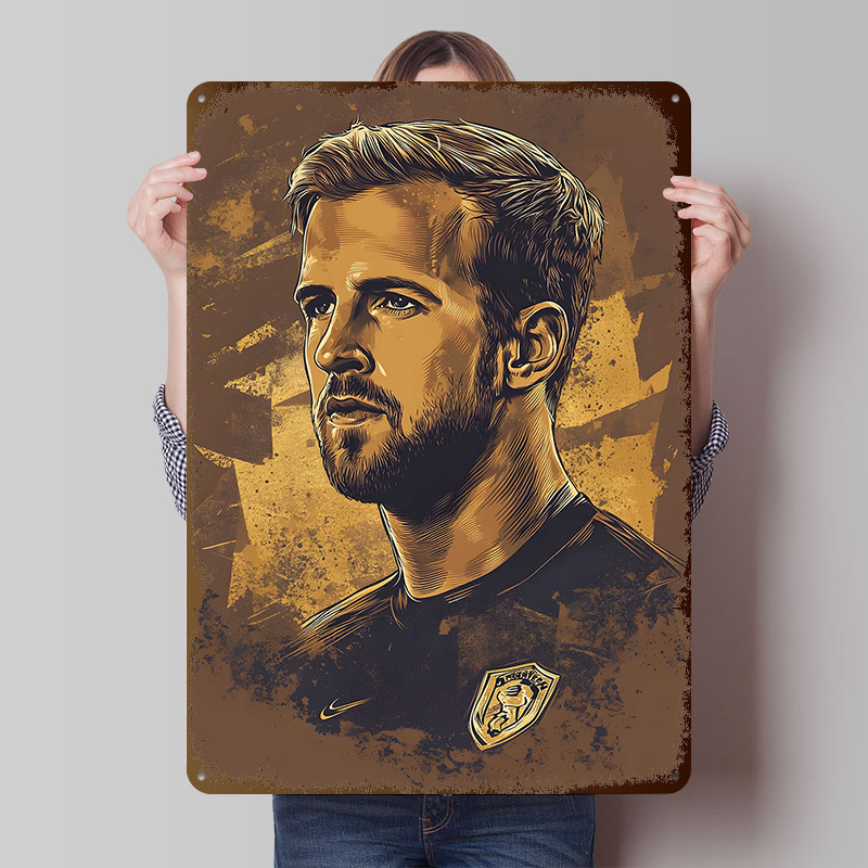 Retro Poster Gaming - Harry Kane Player Best Art Stampato