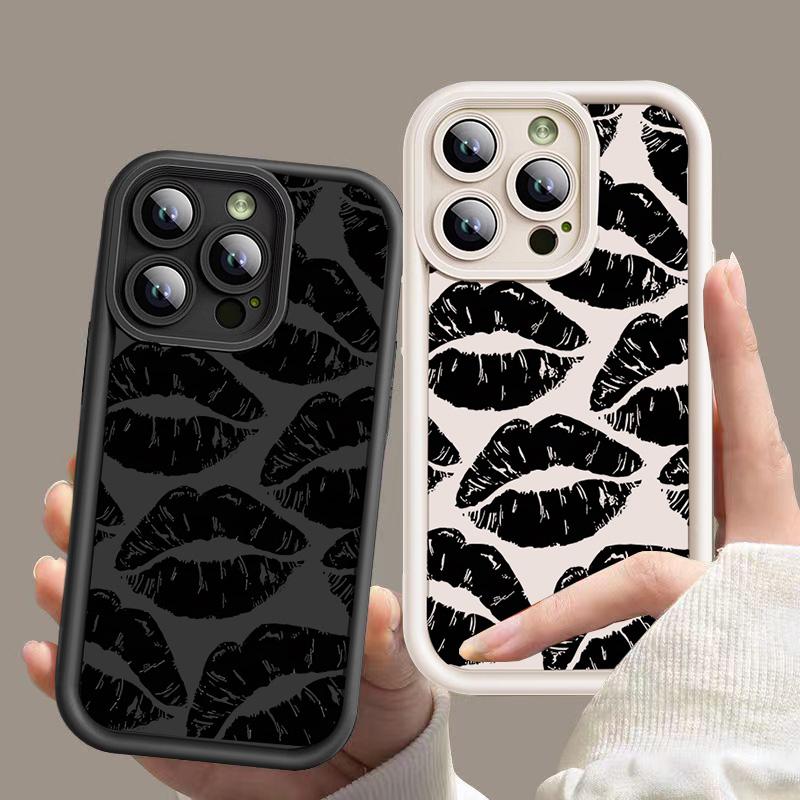 Retro Gaming Case - Custodia stampata con labbra alla moda