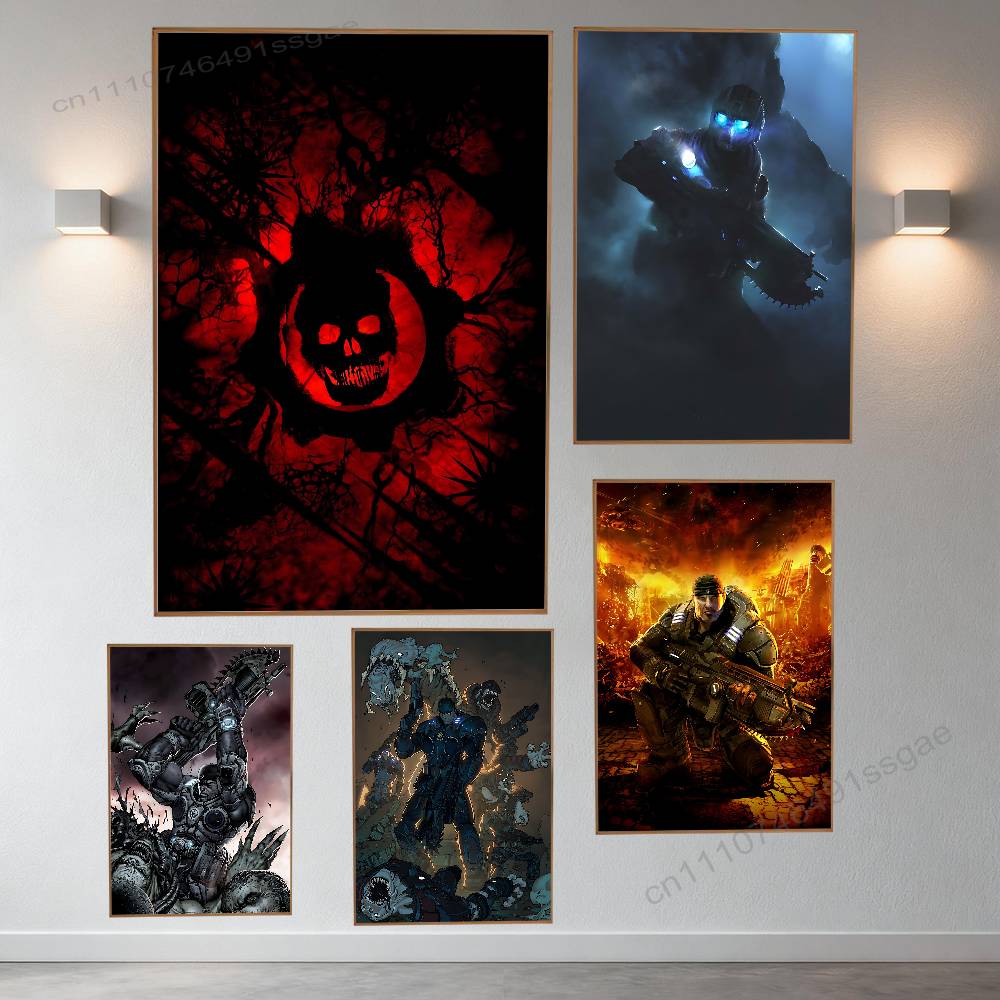Retro Poster Gaming - Poster del Gioco G-Gears of W-War,