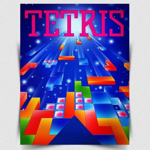 Retro Poster Gaming - TETRIS METAL SIGN PLAQUE - Stampa