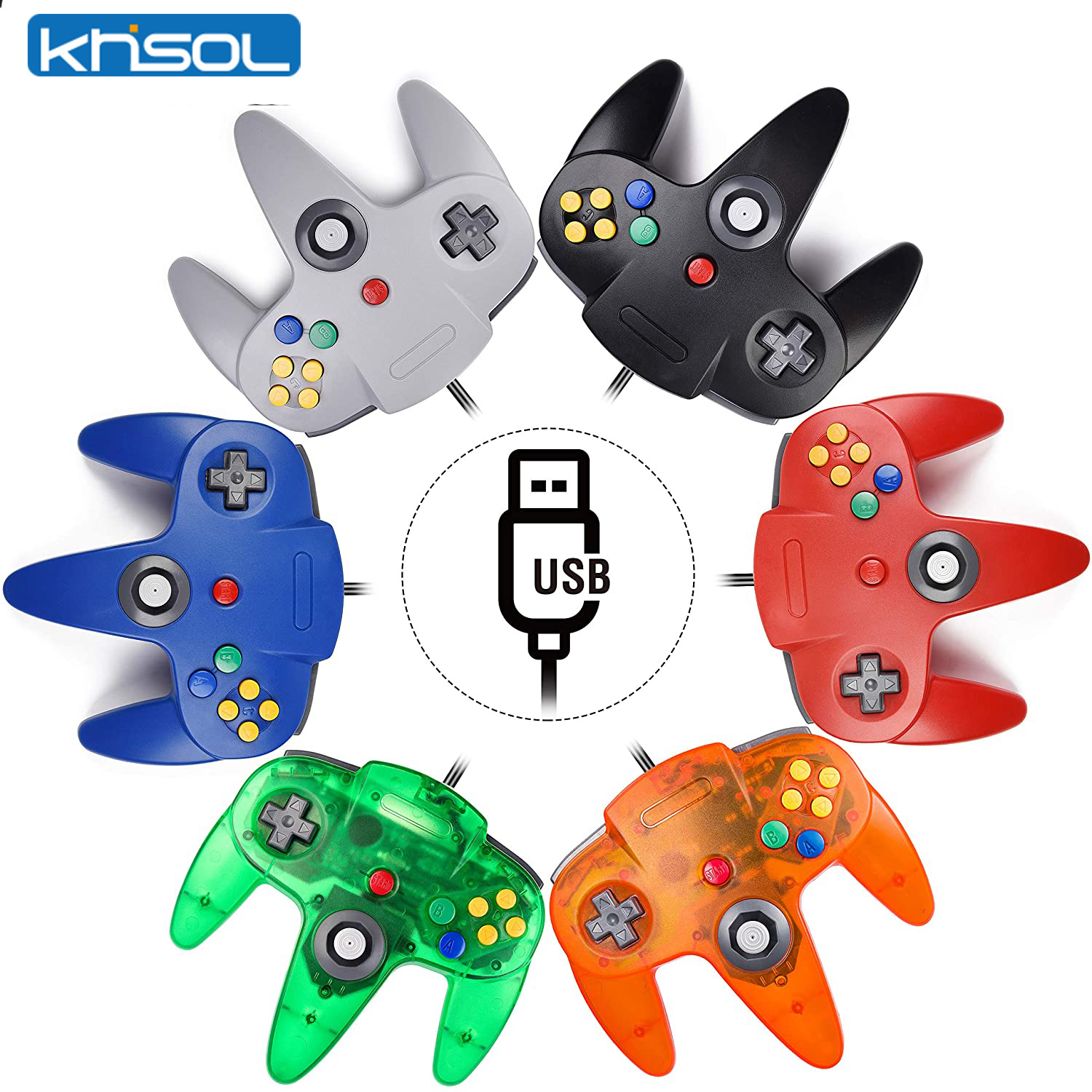 Retro Gaming Kit - Controller N64 Classico USB cablato remoto