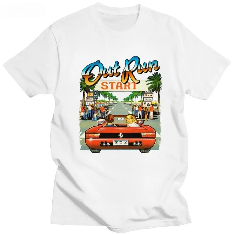 Retro Gaming Aesthetic - T-shirt per videogiochi da corsa arcade