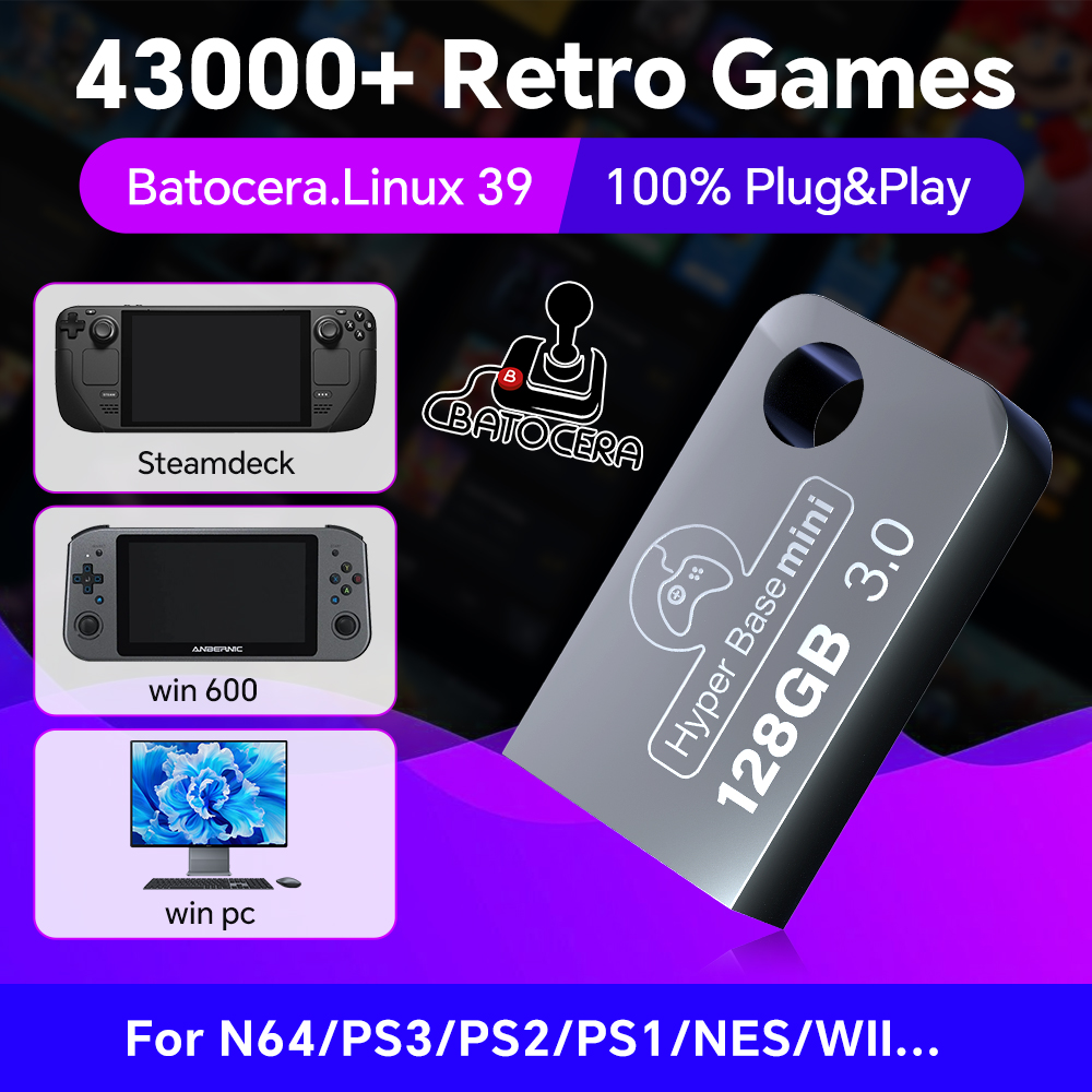 Retro X8 Gaming Console - Batocera 128G Chiavetta USB per Windows