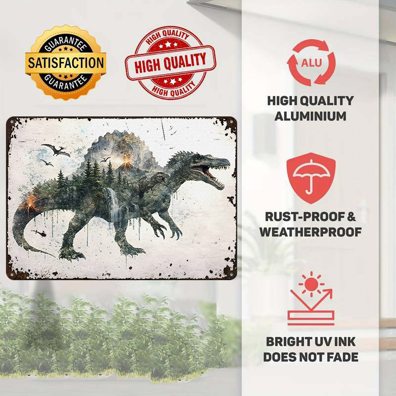 Poster in Metallo Spinosauro,  - Retro Poster Gaming recensione e prezzo