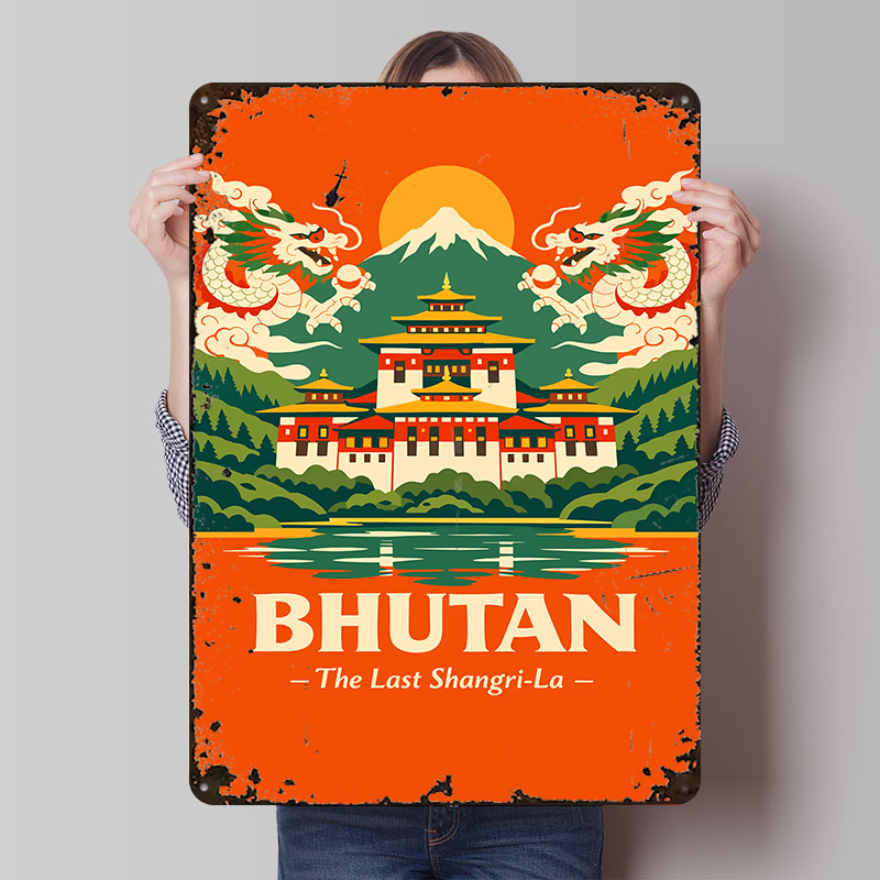 Poster di Viaggio del Bhutan,  - Retro Poster Gaming recensione e prezzo