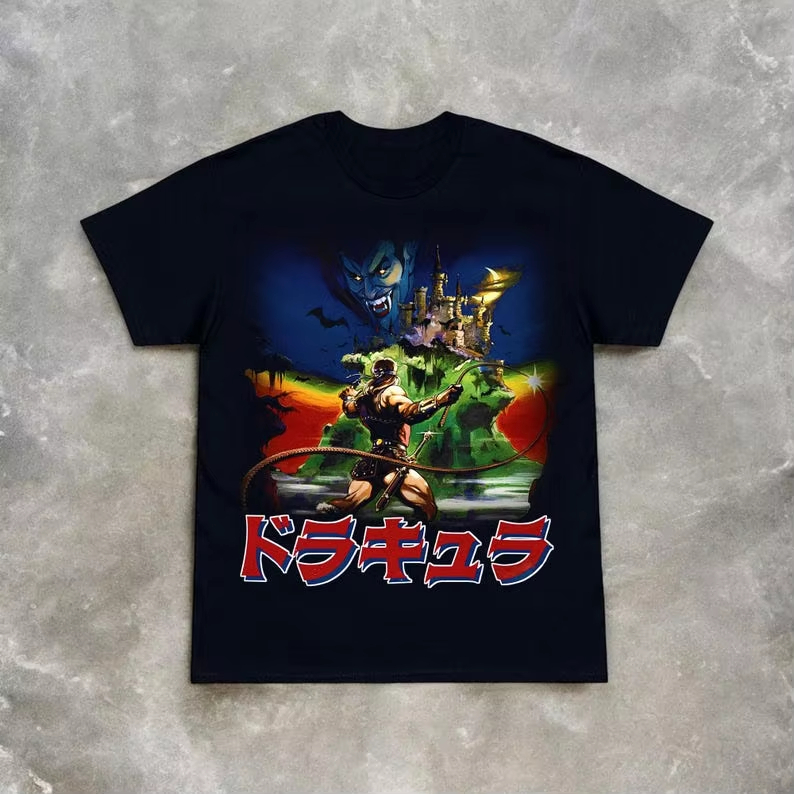 T-shirt Castlevania NES Konami - Retro Gaming Aesthetic recensione e prezzo
