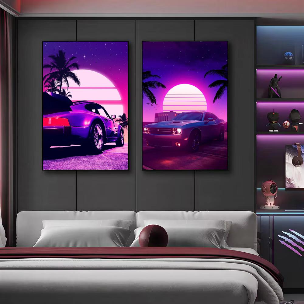 Poster Cyberpunk anni '80 con  - Retro Poster Gaming recensione e prezzo