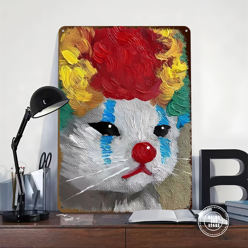 Triste Clown Cat Painting Post - Retro Poster Gaming recensione e prezzo
