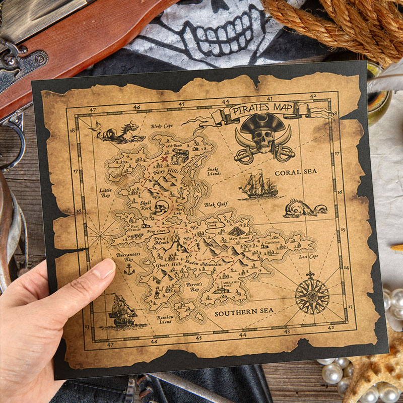 Mappa del Tesoro Pirata in Car - Retro Poster Gaming recensione e prezzo