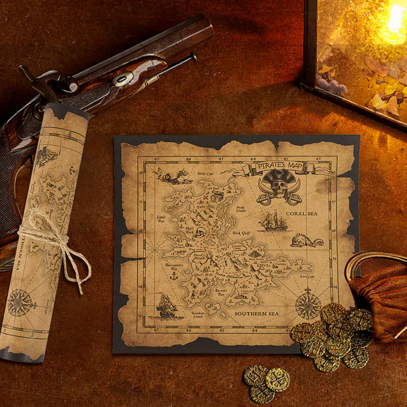 Mappa del Tesoro Pirata in Car - Retro Poster Gaming recensione e prezzo
