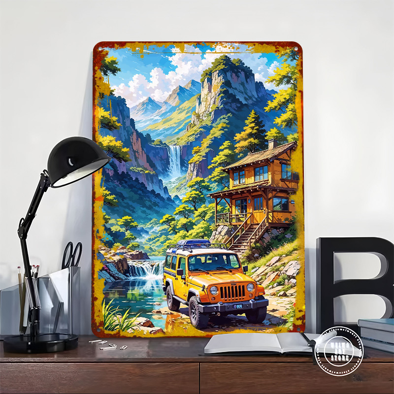 Poster in metallo con veicolo  - Retro Gaming On recensione e prezzo