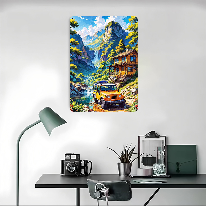 Poster in metallo con veicolo  - Retro Gaming On recensione e prezzo